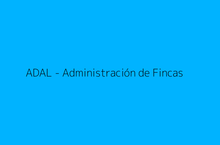 ADAL - Administración de Fincas
